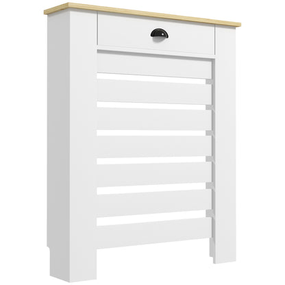 95.5H x 78Wcm Radiator Cover, with Drawer - White