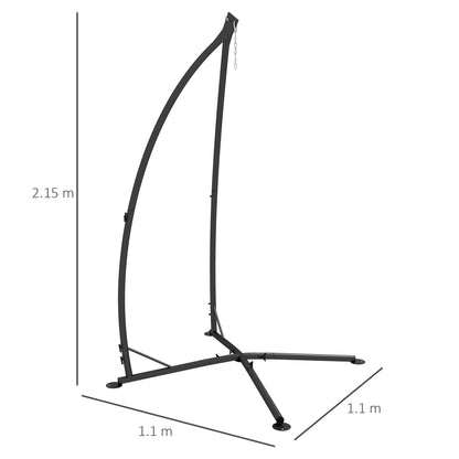 Hammock Chair Stand, Hanging Heavy Duty Metal Frame Hammock Stand with Chain, for Hanging Hammock Air Porch Swing Chair