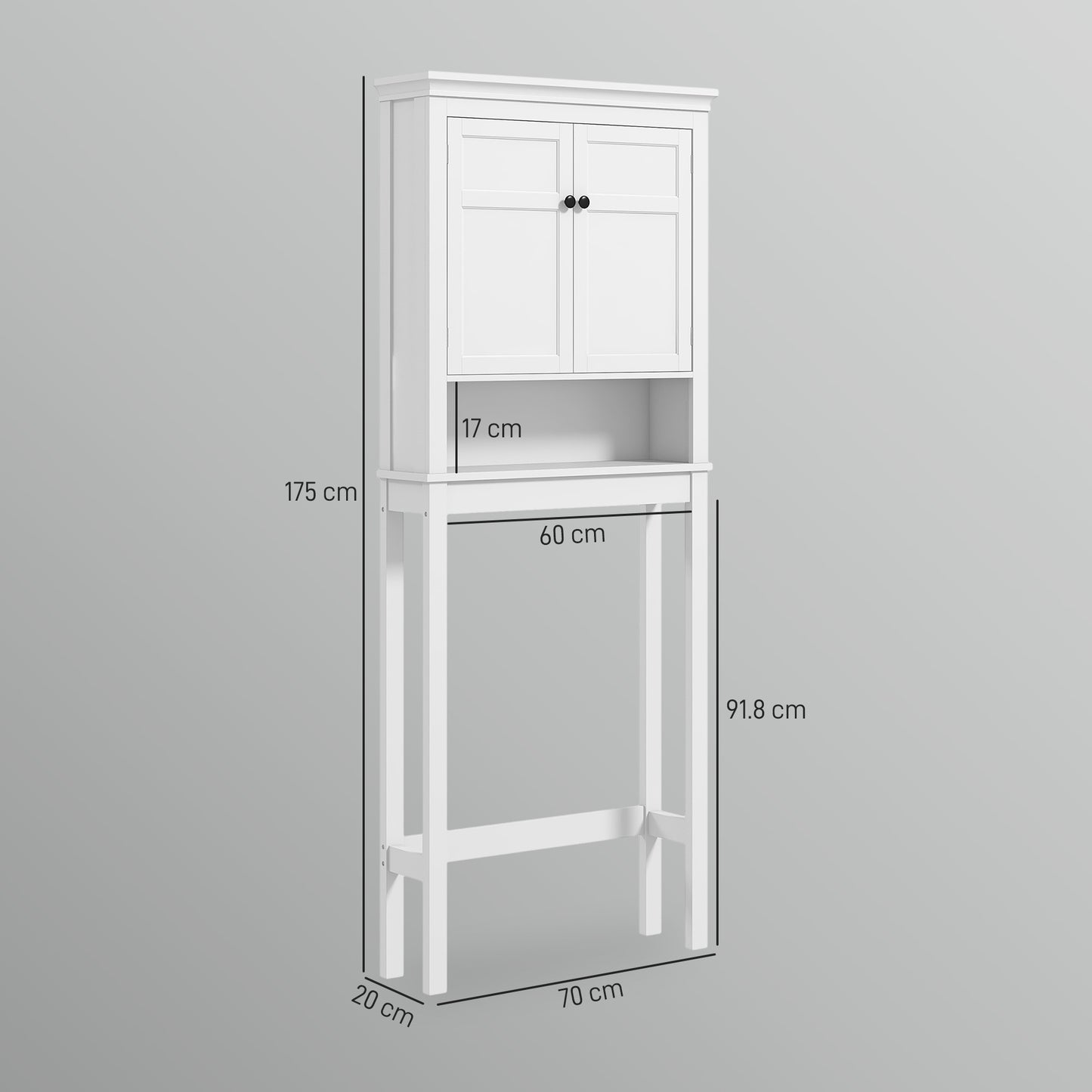 Over-Toilet/Appliance Storage Cabinet - White