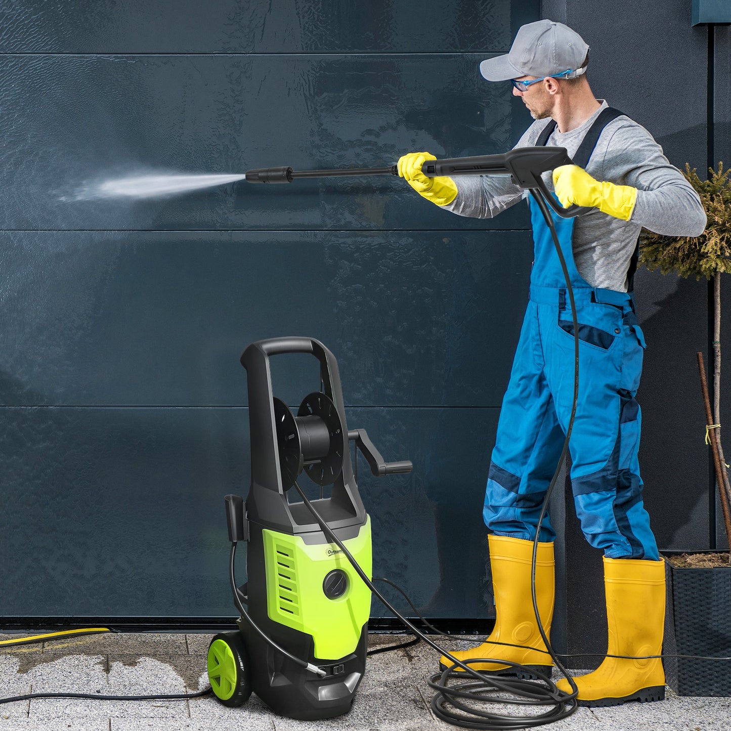 2200W High Pressure Washer, 170 Bar Pressure, 420 L/h Flow