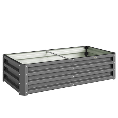 Rectangle Raised Garden Bed Box with Weatherized Steel Frame for Vegetables, Flowers, & Herbs, 120 cm x 60 cm x 30.5 cm