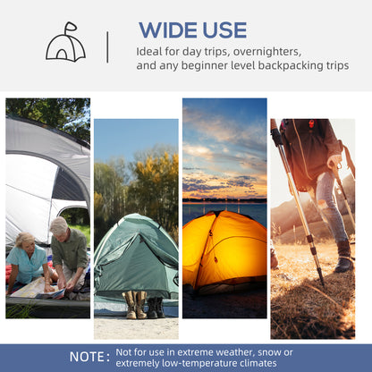 Dome Tent for 6-8 Person, Camping Tent with 4 Zipped Mesh Doors, Removable Oxford Cloth, Lamp Hook, Portable Carry Bag