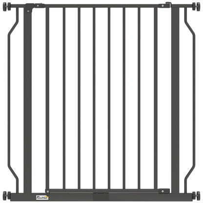 Extra Wide Dog Gate, with Door Pressure, for Doorways, Hallways, Staircases - Black
