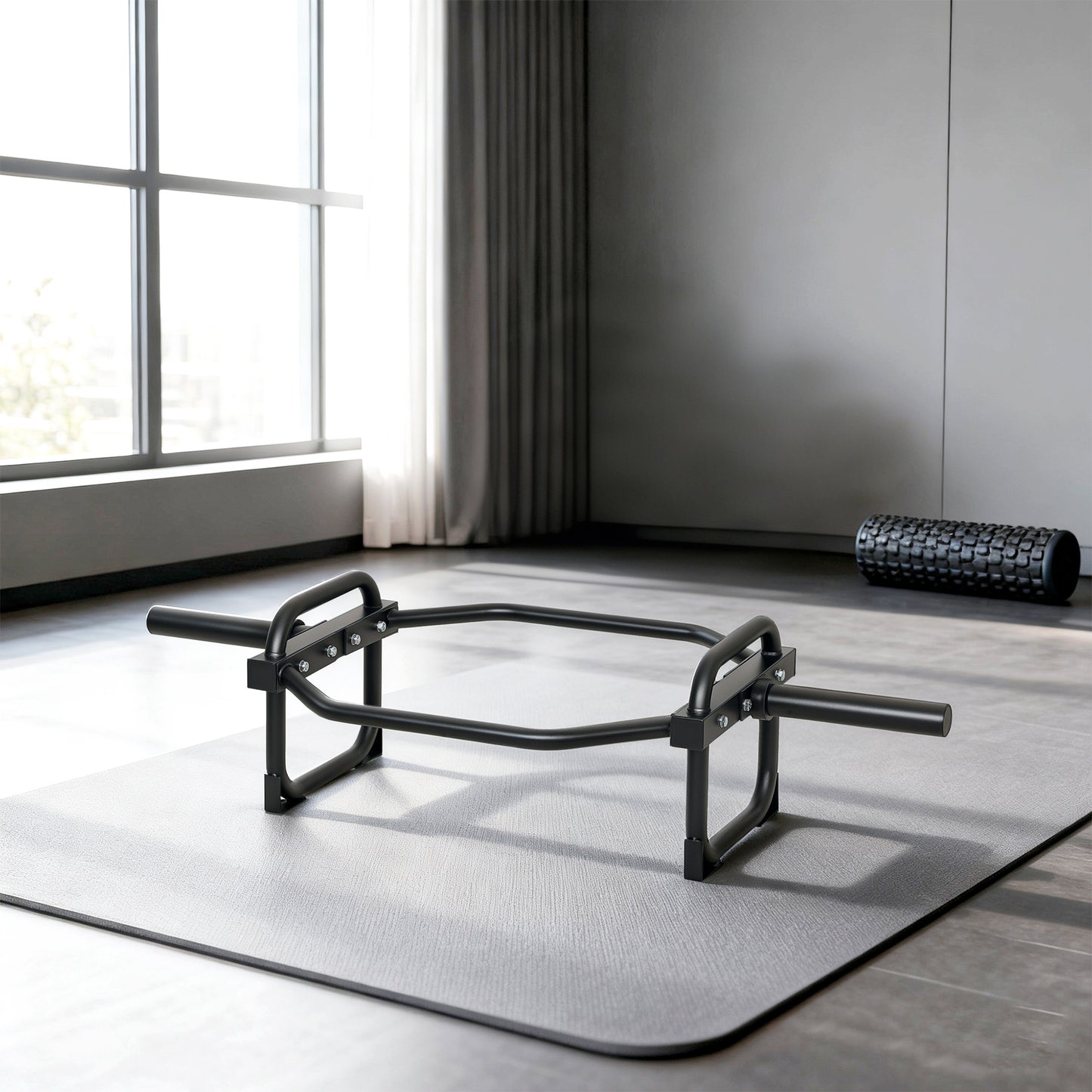 Olympic Trap Bar, 2" Hex Barbell Bar with 300kg Capacity for Deadlifts, Shrugs, Squats and Farmer Walks