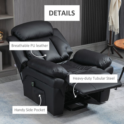 Power Lift Chair Recliner for Elderly, Electric Recliner Chair, Overstuffed Faux Leather Riser and Reclining Armchair