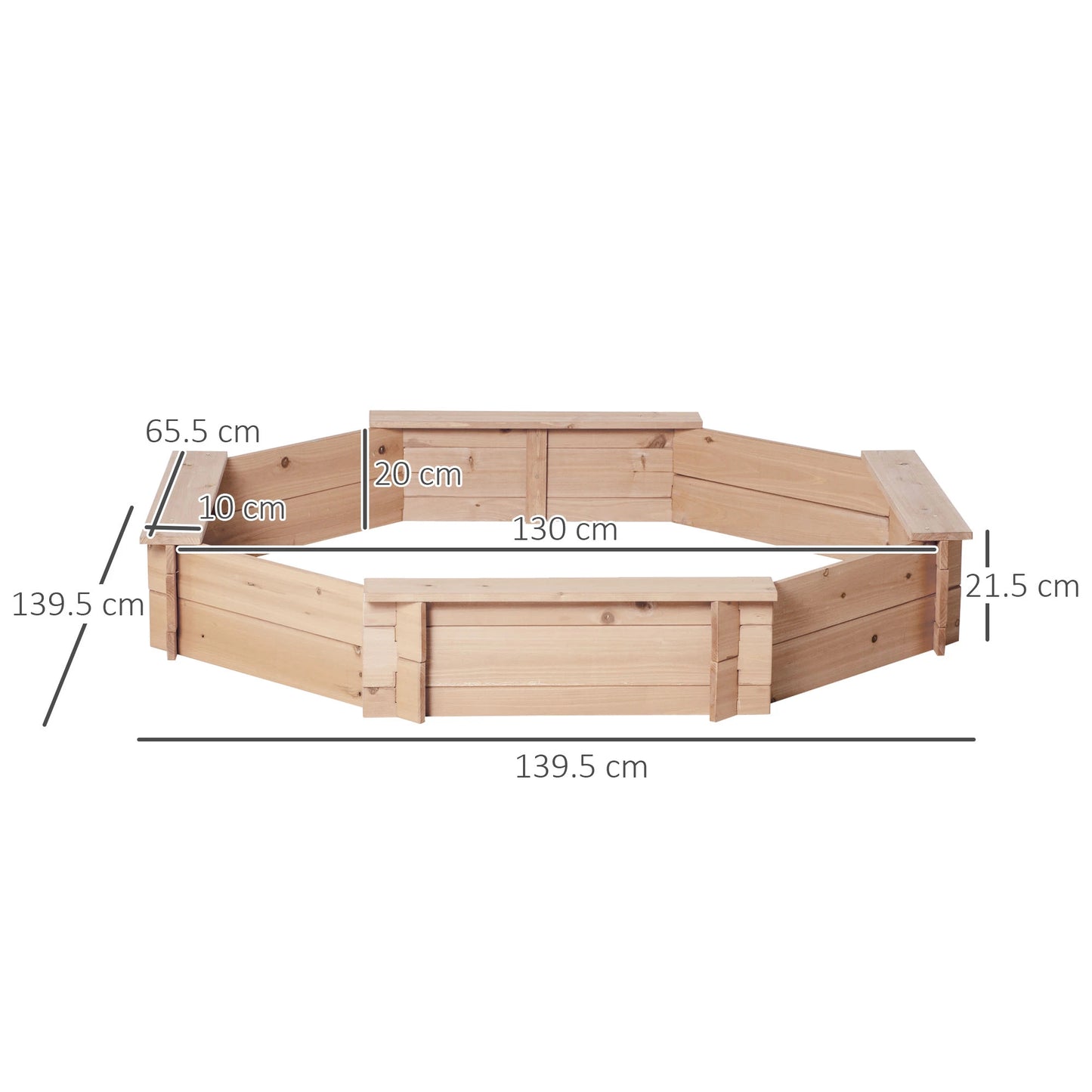 Octagonal Sandpit with Surrounding Benches