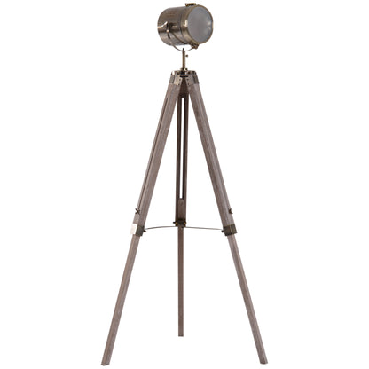Industrial Tripod Floor Lamp – Grey & Bronze