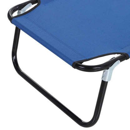 Foldable Sun Lounger with 5-Position Adjustable Backrest