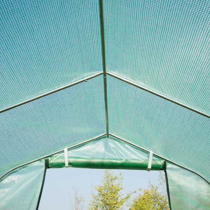 Polytunnel Greenhouse with Windows and Door, Walk in Greenhouse for Garden, Backyard (4 x 2 M)