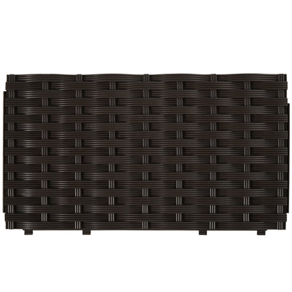26L Garden Raised Bed Elevated Patio Flower Plant Planter Box PP Vegetables Planting Container, Brown