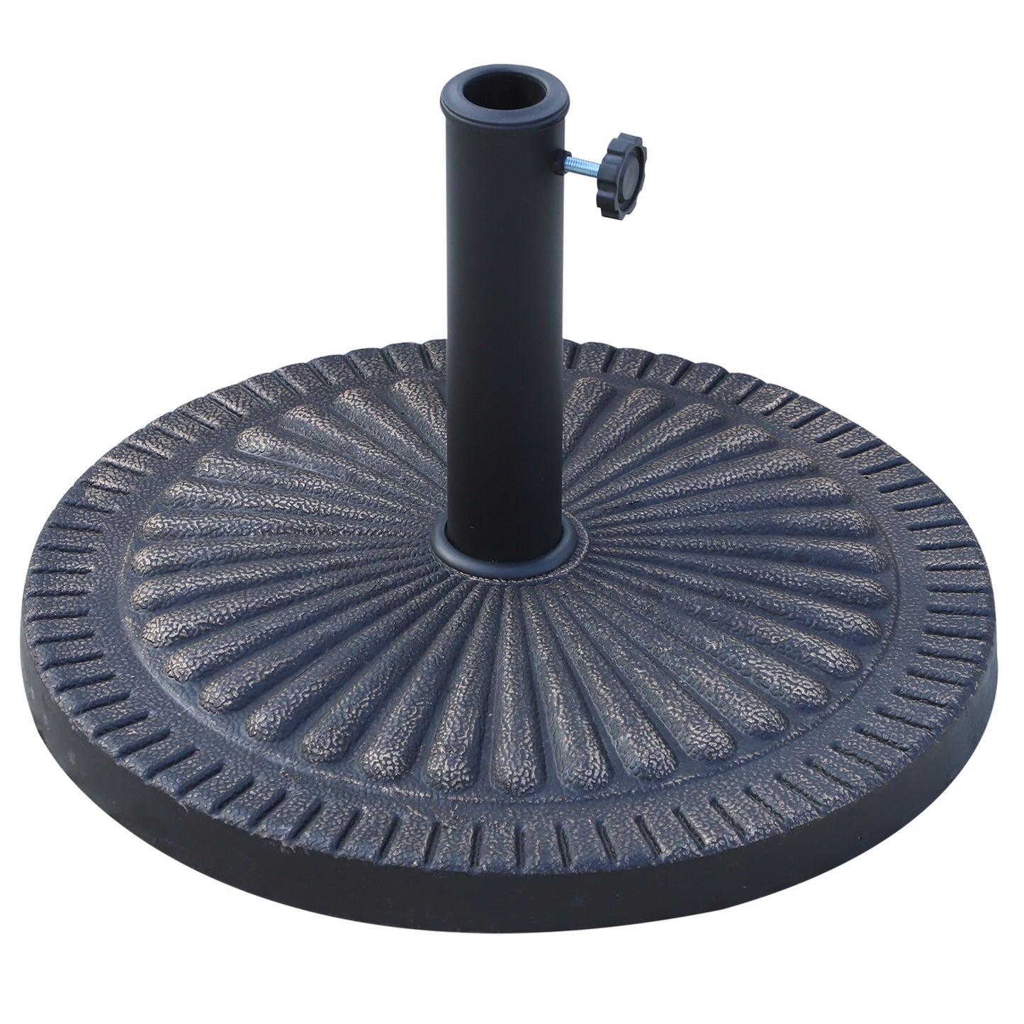 14kg Garden Parasol Base, Round Resin Sun Umbrella Base, Outdoor Umbrella Stand for 38mm or 48mm Outdoor Umbrella Poles