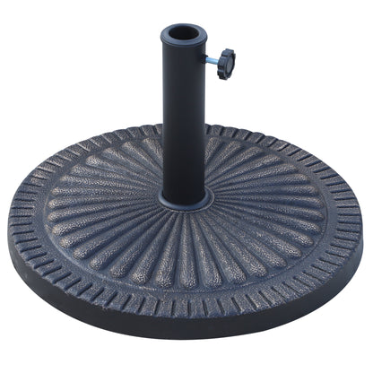 14kg Garden Parasol Base, Round Resin Sun Umbrella Base, Outdoor Umbrella Stand for 38mm or 48mm Outdoor Umbrella Poles