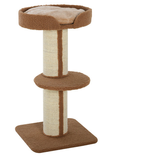 91cm Cat Tree, Cat Tower with Scratching Post, Bed, Perch, Removable Cushion for Indoor Kittens, Brown