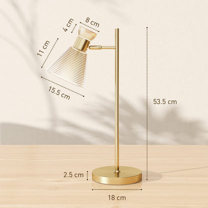 Modern Table Lamp, Bedside Lamp with Adjustable Flower-Shaped Head and E27 Socket for Living Room Bedroom Study
