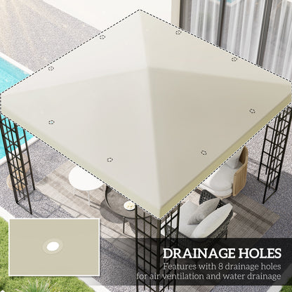 3 x 3(m) Gazebo Frame Replacement - Cream
