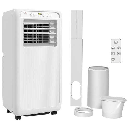 7,000 BTU Mobile Air Conditioner for Room up to 26m², with Dehumidifier, 24H Timer, Wheels, Window Mount Kit