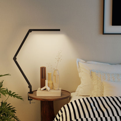 LED Desk Lamp, Dimmable Desk Light with Swing Arm and Clamp