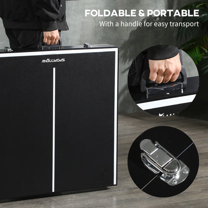 5ft Mini Table Tennis Table, Folding Ping Pong Table with Net and Aluminium Frame