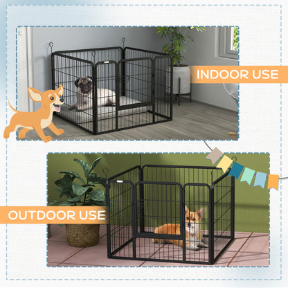 Heavy Duty Dog Playpen, 4 Panel Puppy Pen, Foldable Dog Kennel Both Indoor Outdoor Use Collapsible Design 82L x 82W x 60H (cm