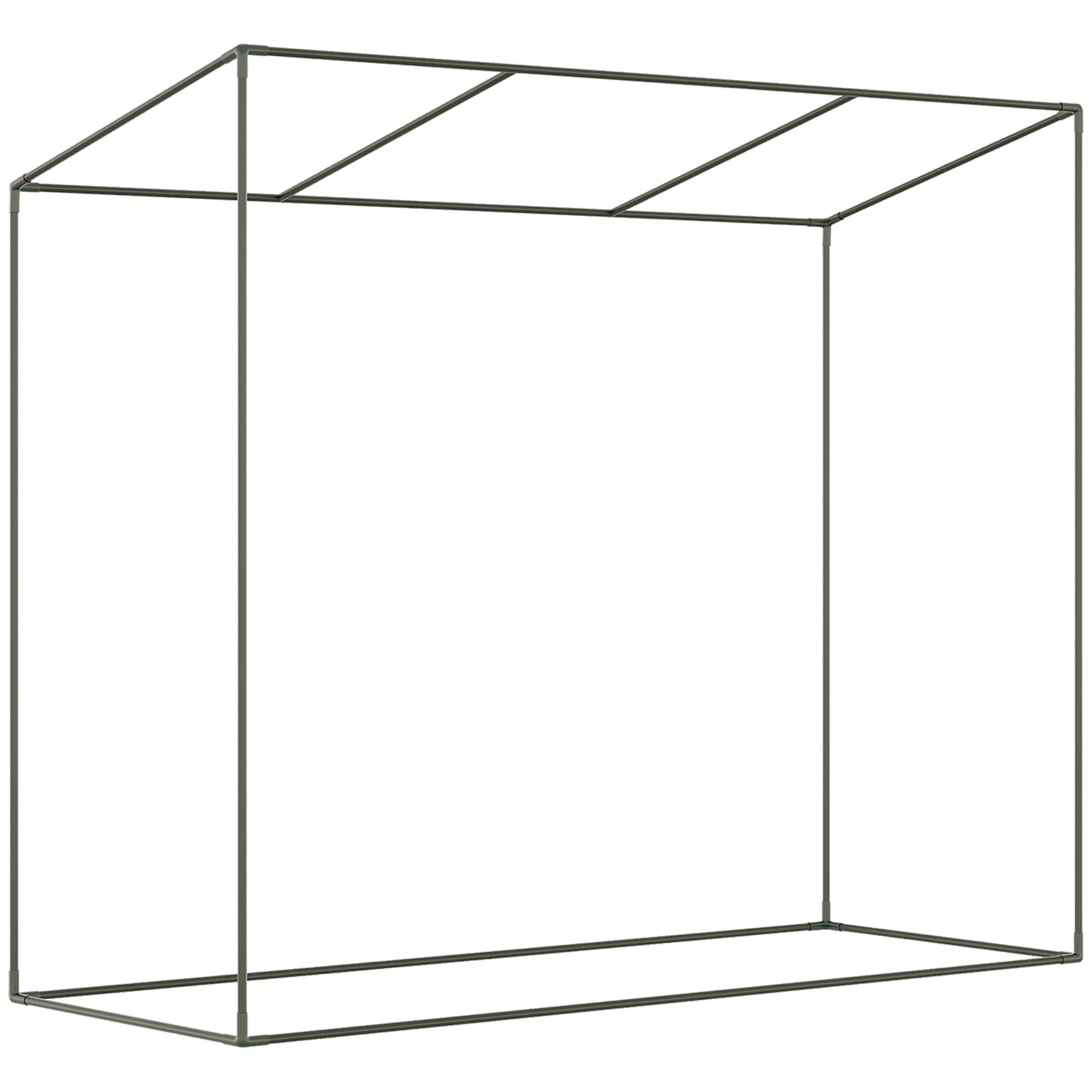 Small Walk-in Garden Greenhouse with Steel Frame, Large Roll-up Door and Windows, 200Lx76Wx168Hcm, White