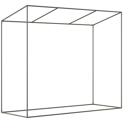 Small Walk-in Garden Greenhouse with Steel Frame, Large Roll-up Door and Windows, 200Lx76Wx168Hcm, White