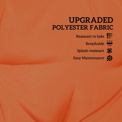 Set of Two Padded Outdoor Seat Cushions - Orange