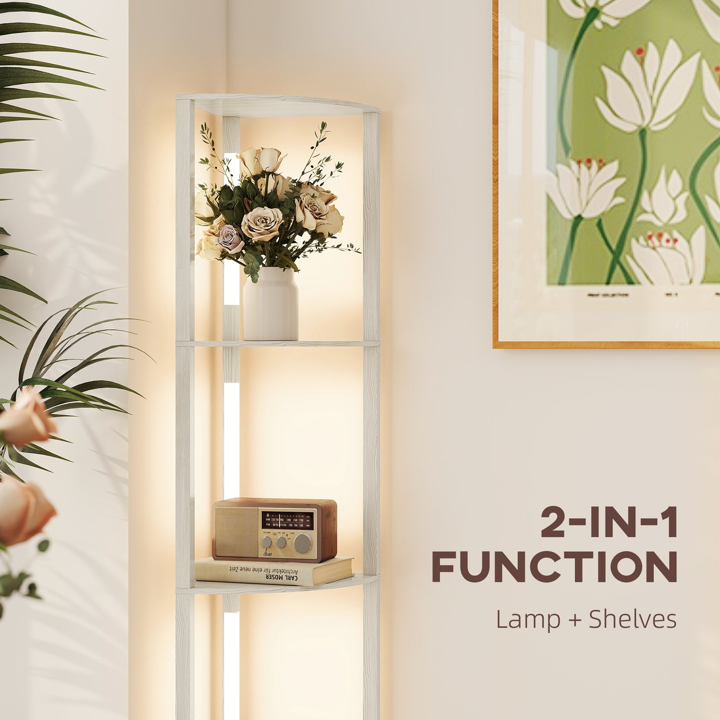 4-Tier Corner Floor Lamp
