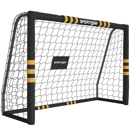 Football Goal, 6 x 4ft Portable Football Net with EPE Foam Padding, PVC Tube Covers Ground Stakes and Metal Frame