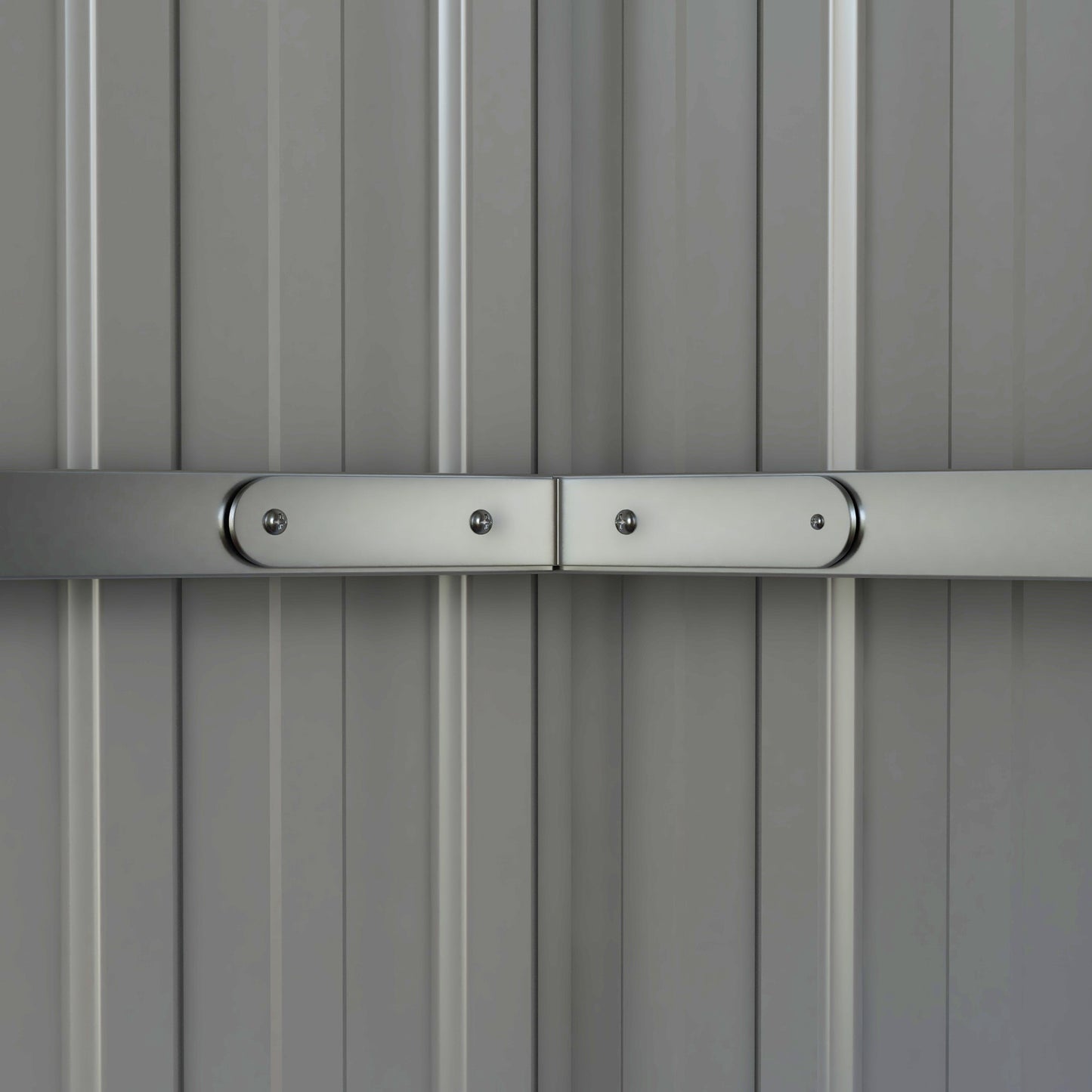 11 x 5.6ft Galvanised Steel Garden Shed, Metal Shed, Garden Storage Shed with Lockable Doors and Gloves for Outdoor Patio