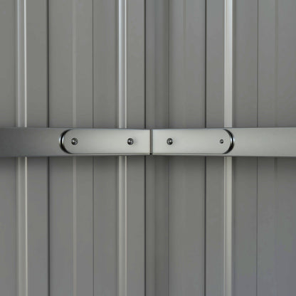 11 x 5.6ft Galvanised Steel Garden Shed, Metal Shed, Garden Storage Shed with Lockable Doors and Gloves for Outdoor Patio