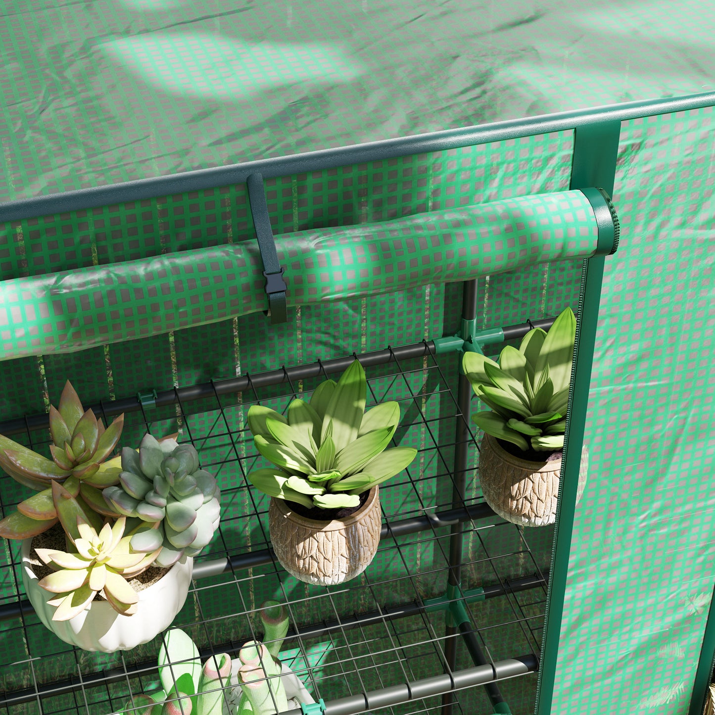 Three-Tier Mini Greenhouse - Green