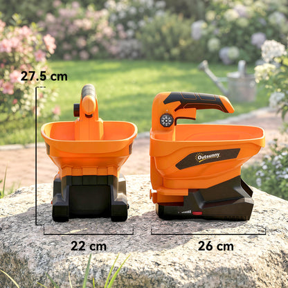 Cordless Spreader, 3.3L Handheld Seed Spreader with Adjustable Scatter Width, Adjustable Flow, USB Charging Cable