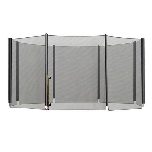 13ft Trampoline Net Replacement Safety Net Enclosure Net Spare w/ 8 Poles