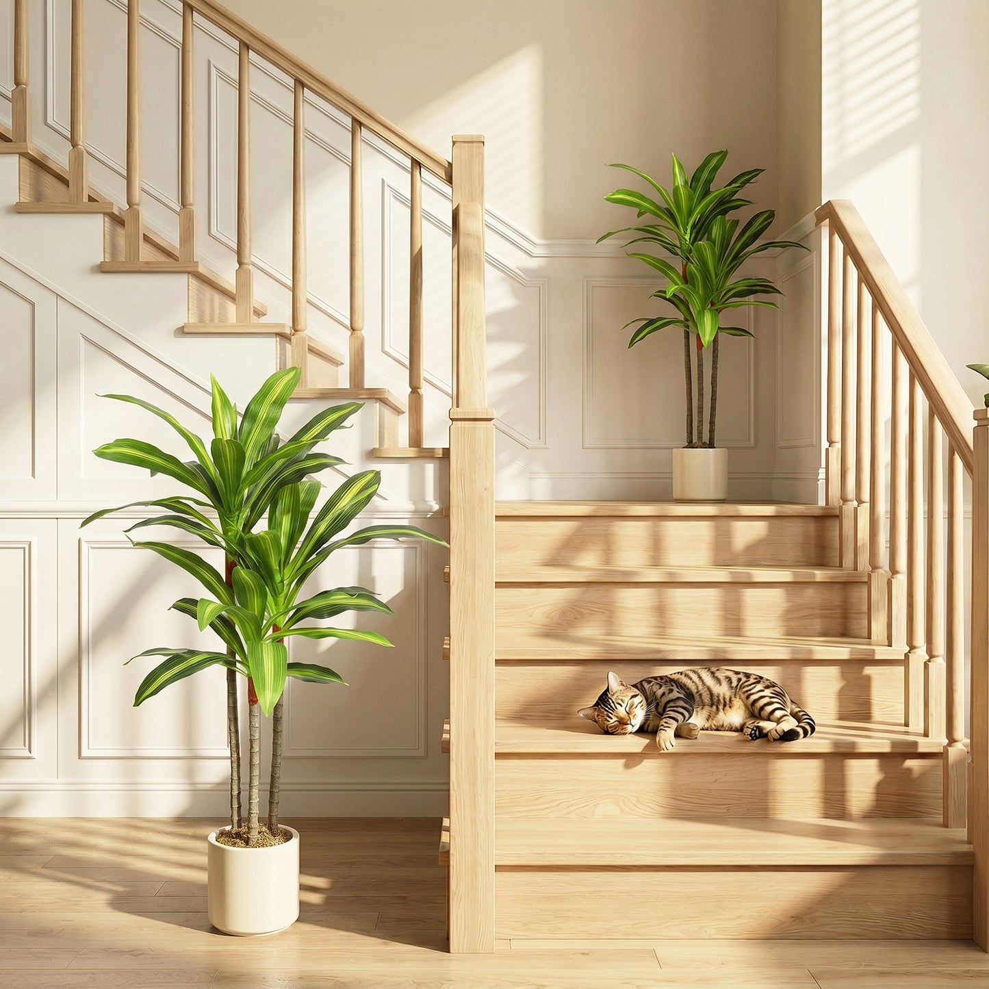 90cm Lifelike Fake Tree, Artificial Dracaena Tree with Bendable Trunks, Green