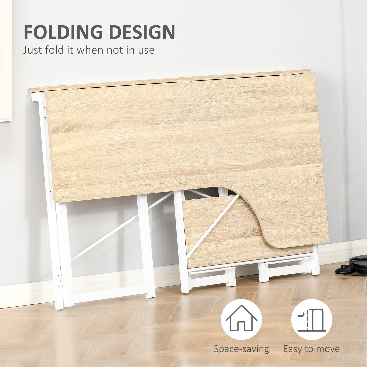 Folding Desk, L Shaped Desk, Corner Computer Desk with 2-Tier Storage Shelf for Home Office, Study Room, Workstation