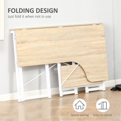 Folding Desk, L Shaped Desk, Corner Computer Desk with 2-Tier Storage Shelf for Home Office, Study Room, Workstation