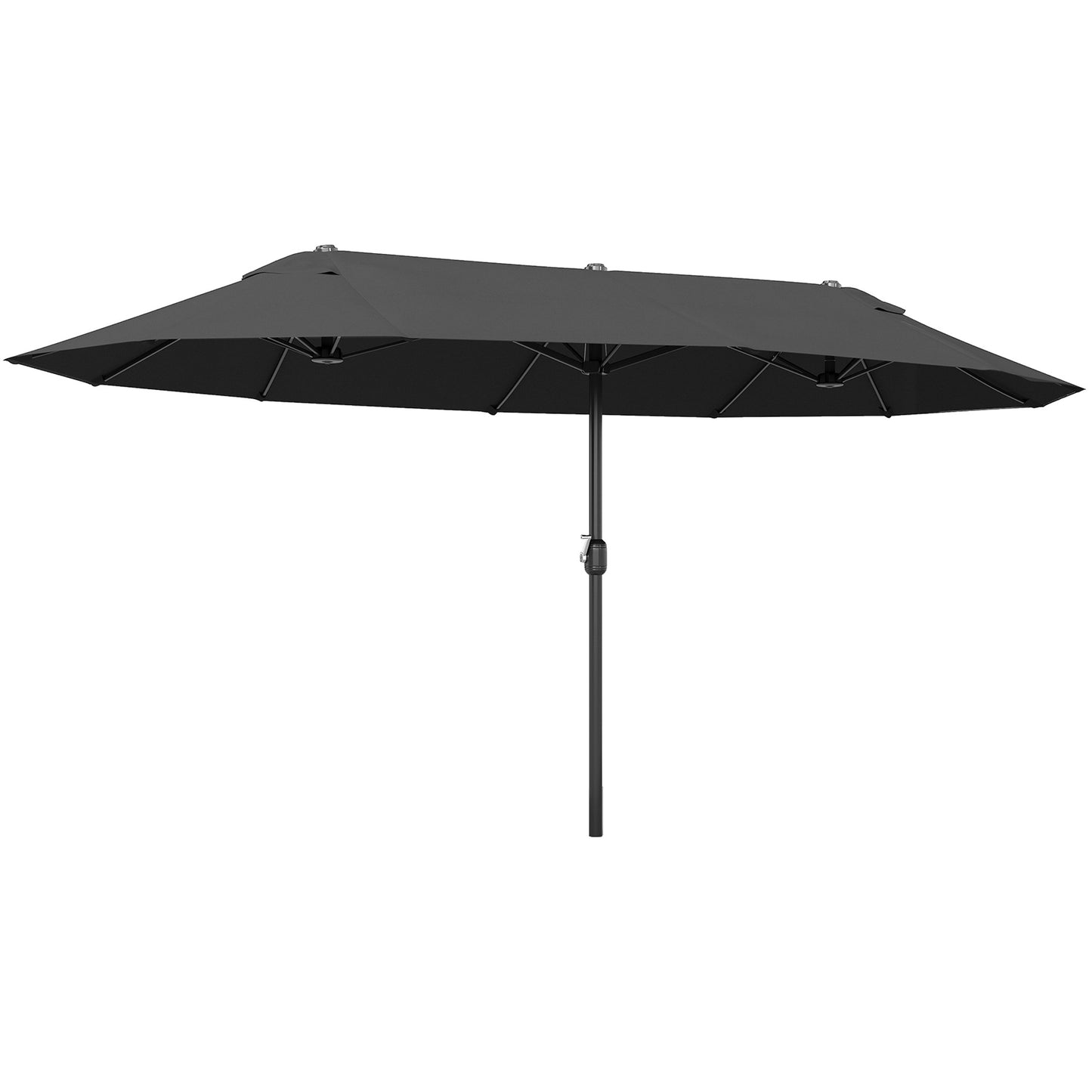 4.6m Double Garden Parasol - Black