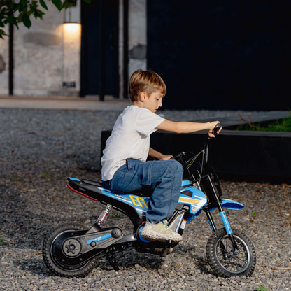 Kids Electric Motorbike 3 Gearboxes Speed Ride on Motorcycle with 40min Ranges - Blue