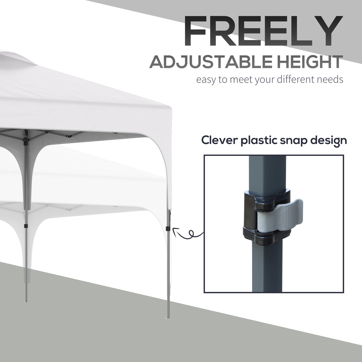 3 x 3(M) Pop Up Gazebo, UPF 50+ Foldable Canopy Tent with Wheeled Carrybag, 4 Leg Weight Bags