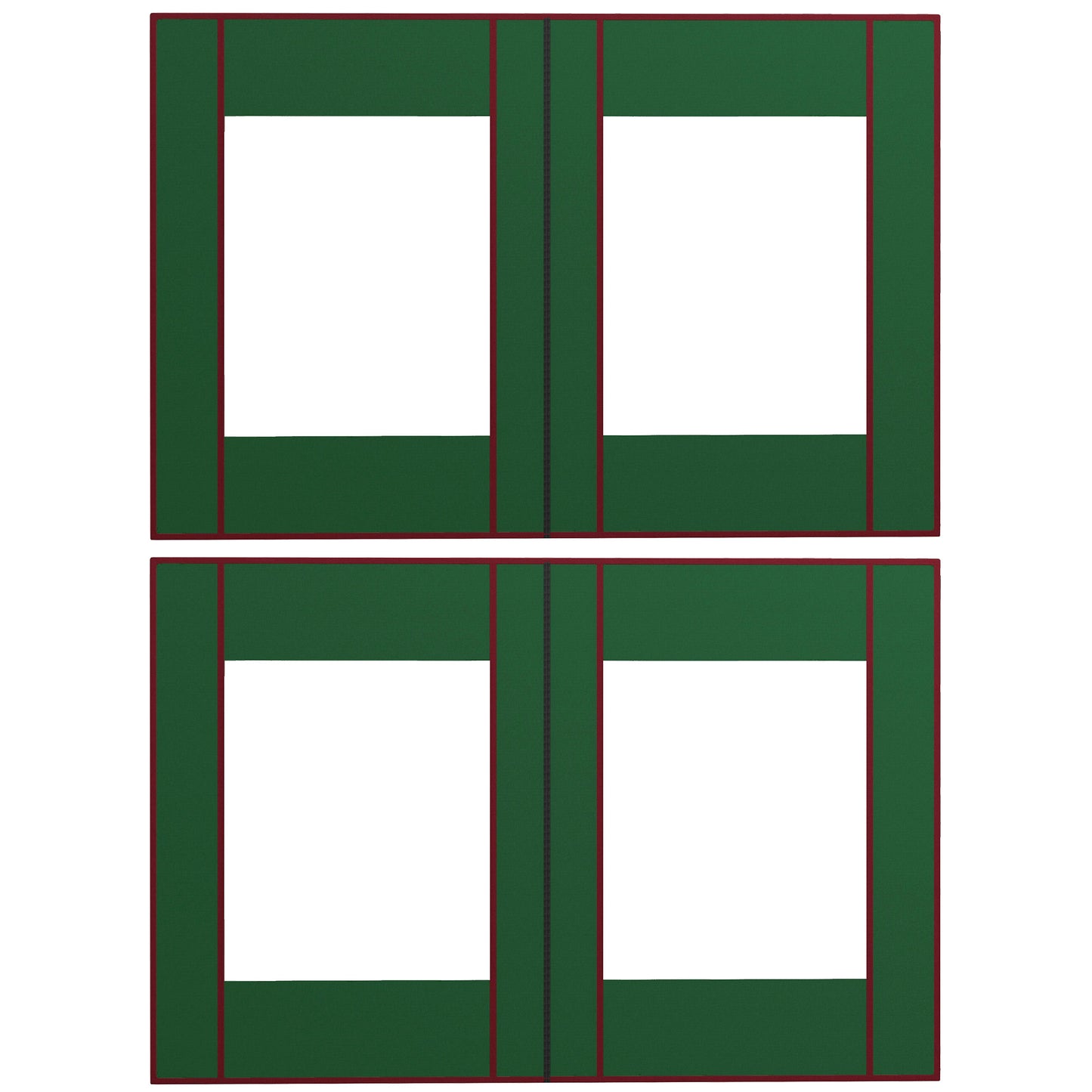 Set of Two 295cm Replacement Canopy Walls - Green