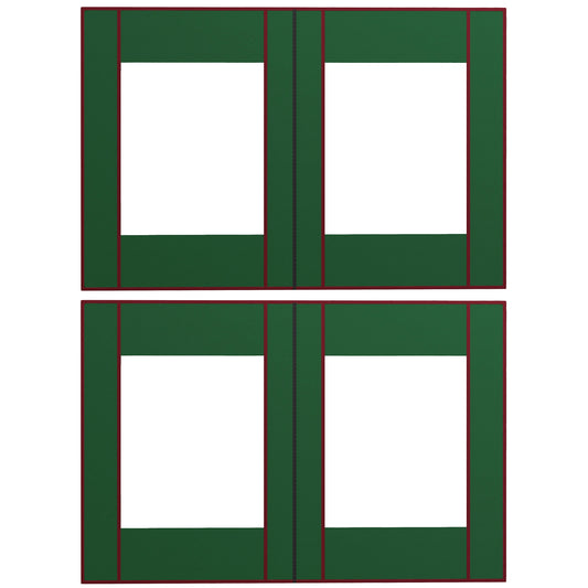 Set of Two 295cm Replacement Canopy Walls - Green