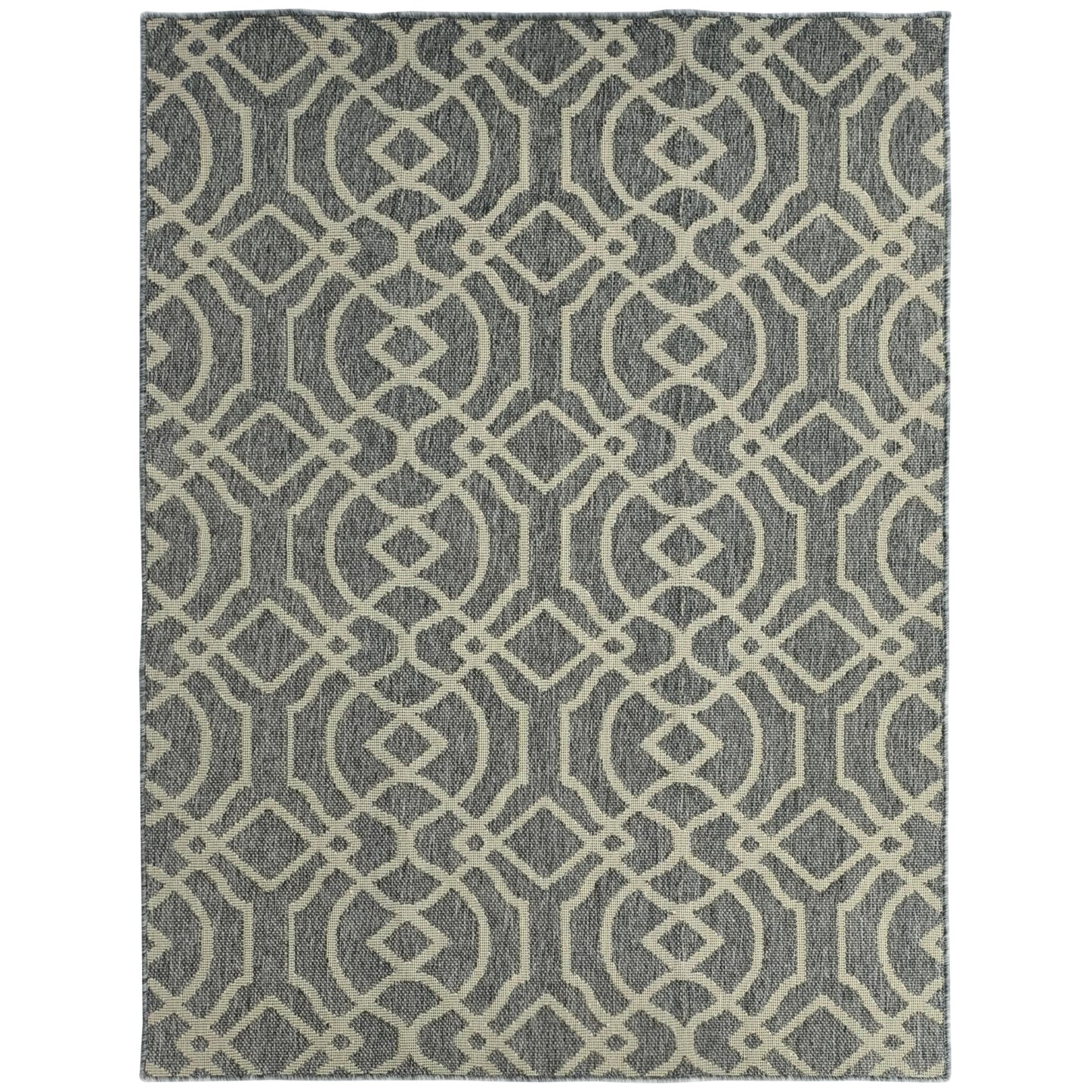 UV Resistant Indoor & Outdoor Area Rug, Easy-Cleaning Machine Washable Rug with Geometric Pattern for Patio, Garden, Kitchen