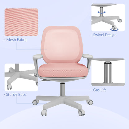 44-56cm Mesh Back Office Chair - Pink