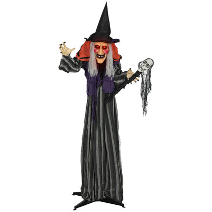 160cm Lifelike Moving Witch Decoration - Multi