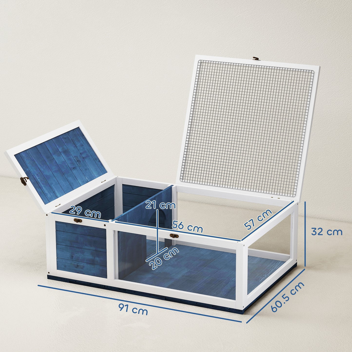Tortoise House, Small Reptile Wooden House, with Mesh Roofs, Side Panels, for Turtles, Lizards, Geckos and Snakes