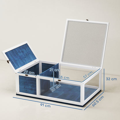 Tortoise House, Small Reptile Wooden House, with Mesh Roofs, Side Panels, for Turtles, Lizards, Geckos and Snakes