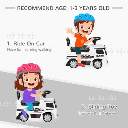 3-in-1 Ride On Car Foot To Floor Slider Toddler w/ Horn Steering Wheel NO POWER Manual Under Seat Storage Secure Design for 1