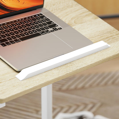 C-Shaped Sofa Side Table, Height Adjustable Overbed Table with Tilting Desktop, Mobile Laptop Desk for Living Room Bedroom