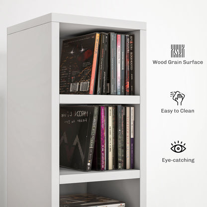 204 CD Tall Narrow Media Storage Tower - White