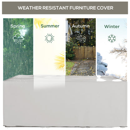Outdoor Garden Furniture Cover Waterproof, Anti-UV 600D Heavy Duty Oxford Fabric Patio Furniture Cover for Rectangular Sofa T